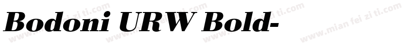 Bodoni URW Bold字体转换